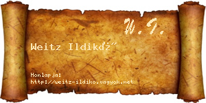 Weitz Ildikó névjegykártya